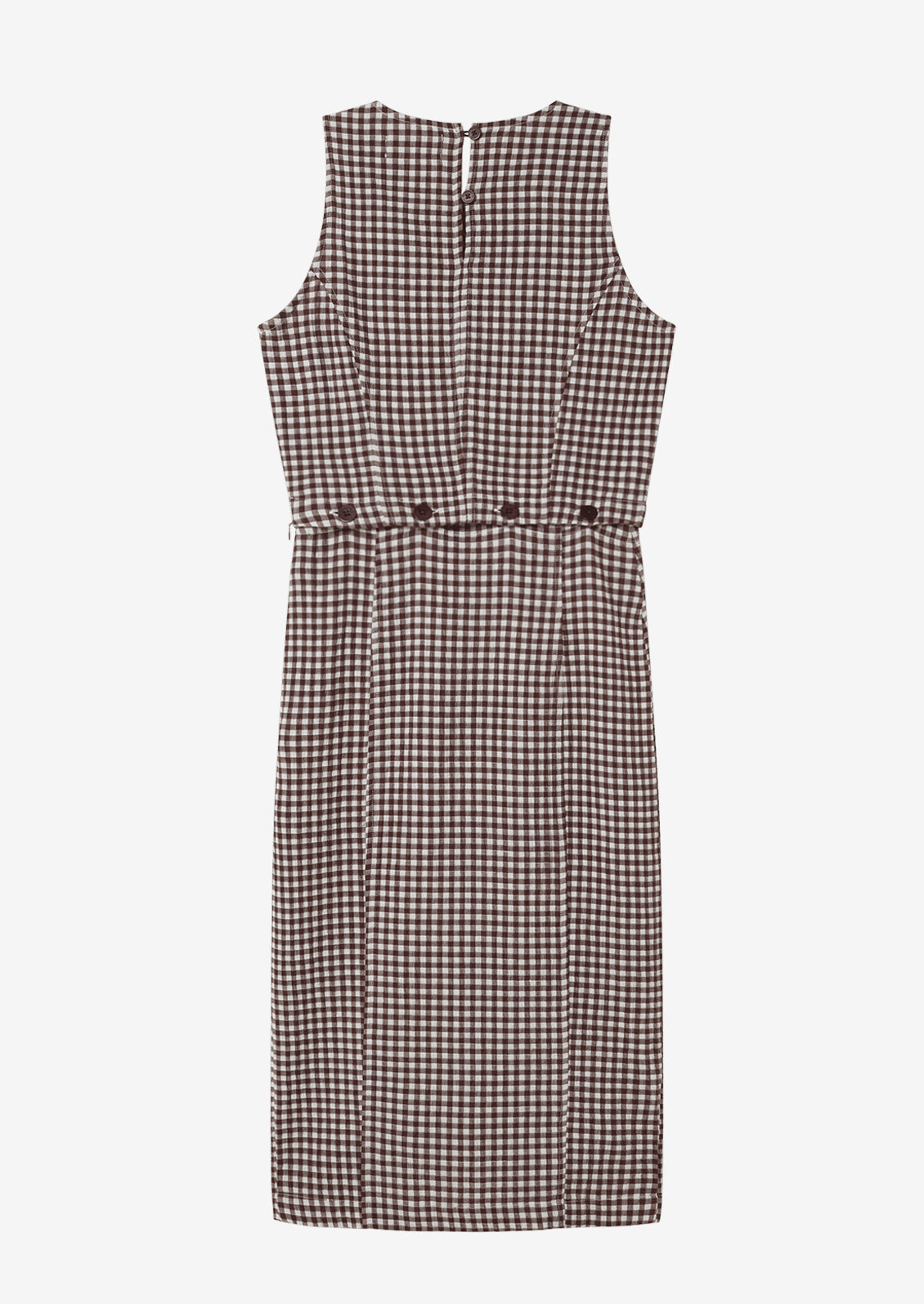 Wila Dress in Chocolate Seersucker
