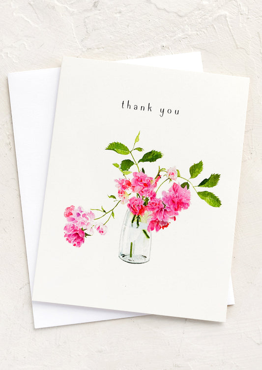 Wild Rose Thank You Card