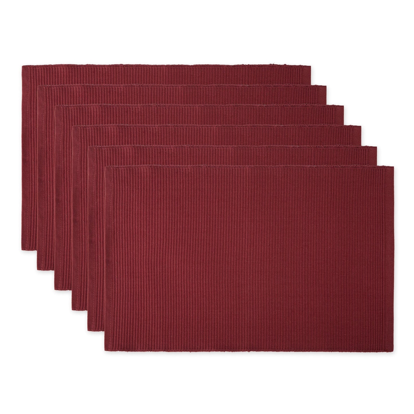 Wine Ribbed Placemats, Set Of 6