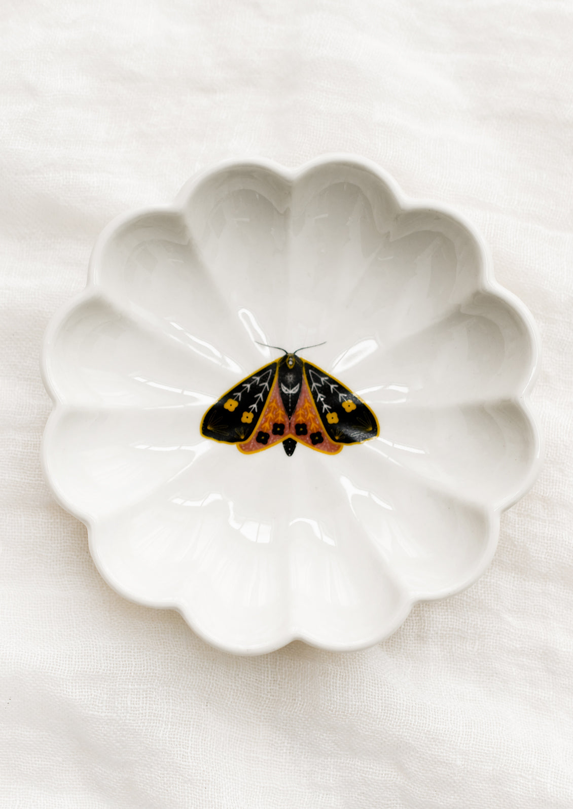 Winged Insect Scalloped Dish