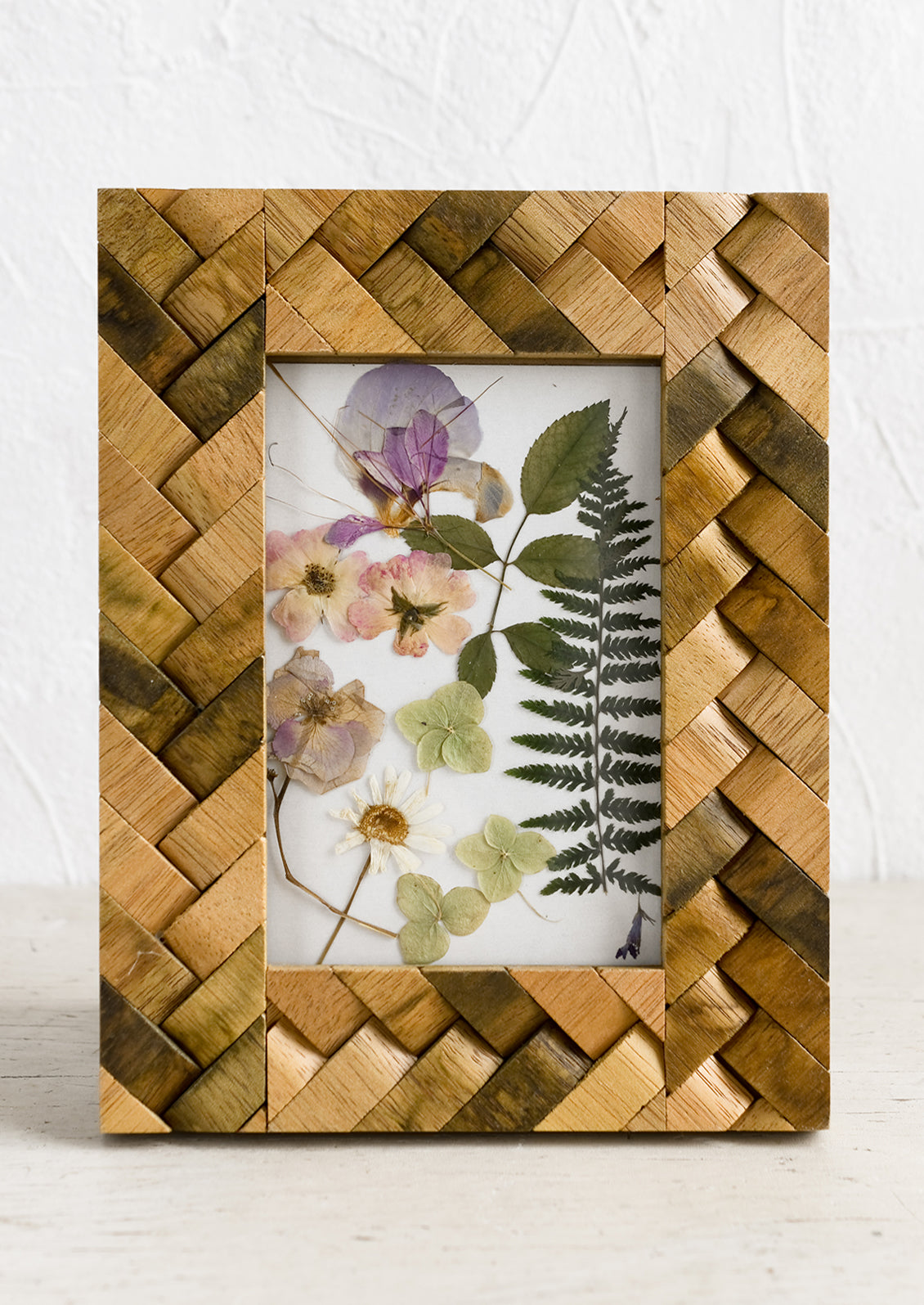 Wood Basketweave Picture Frame