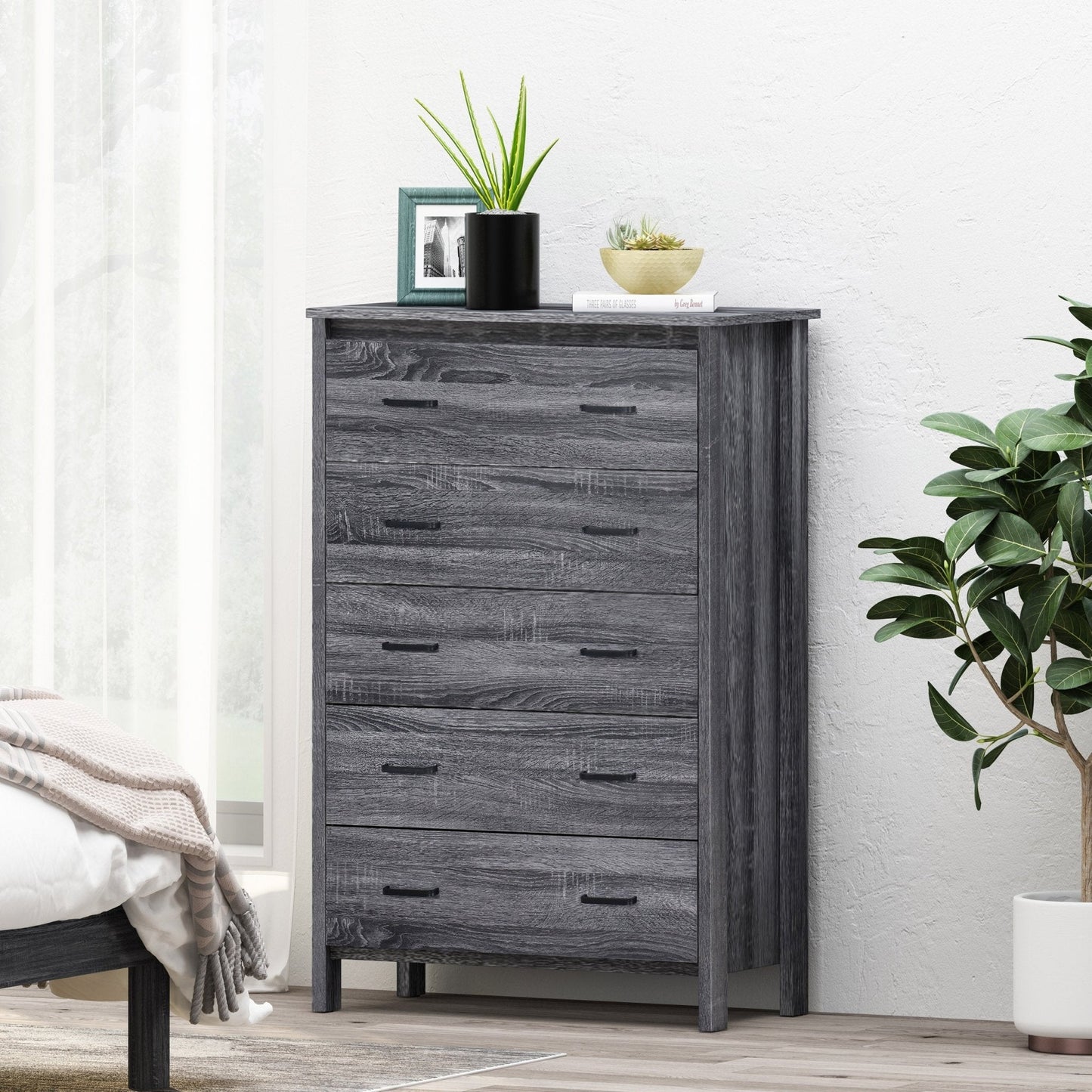 Wooden Chest with 5 Drawers