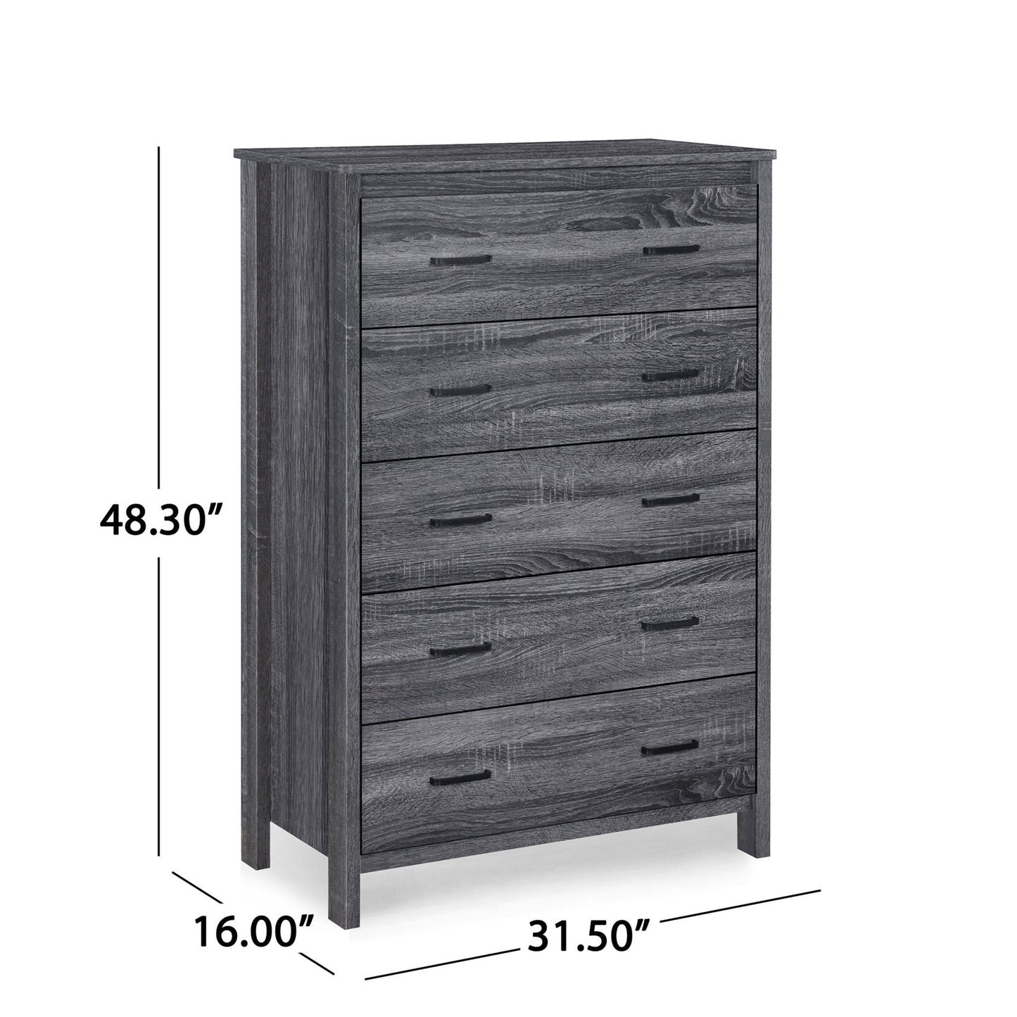 Wooden Chest with 5 Drawers