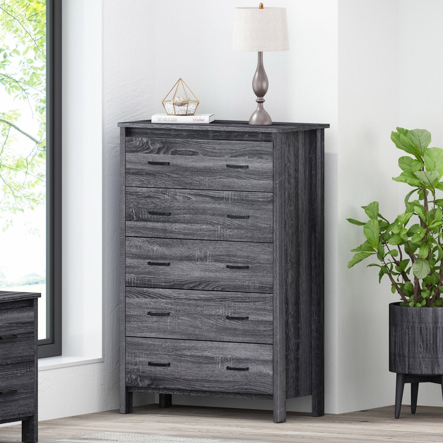 Wooden Chest with 5 Drawers