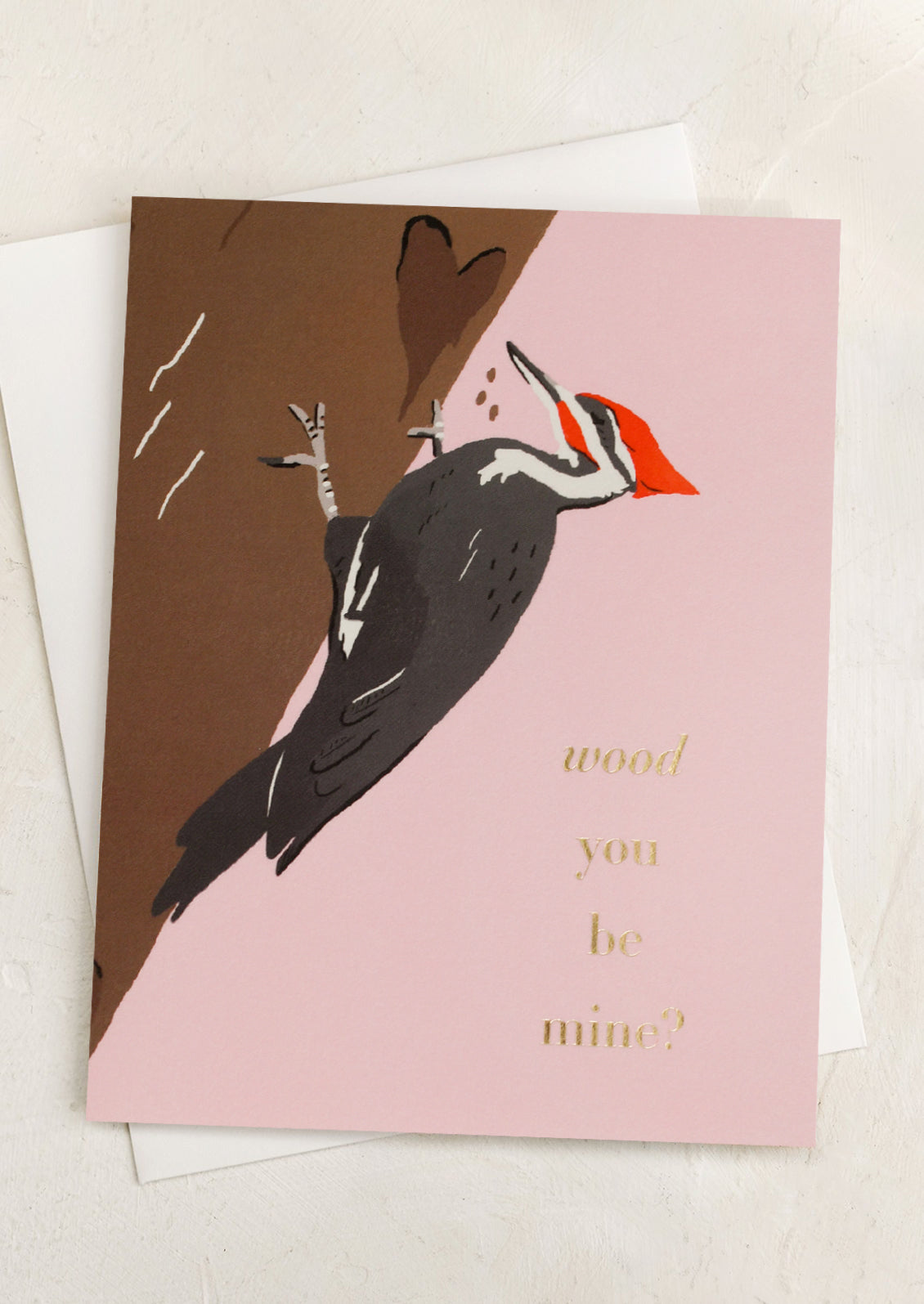 Be Mine Woodpecker Card