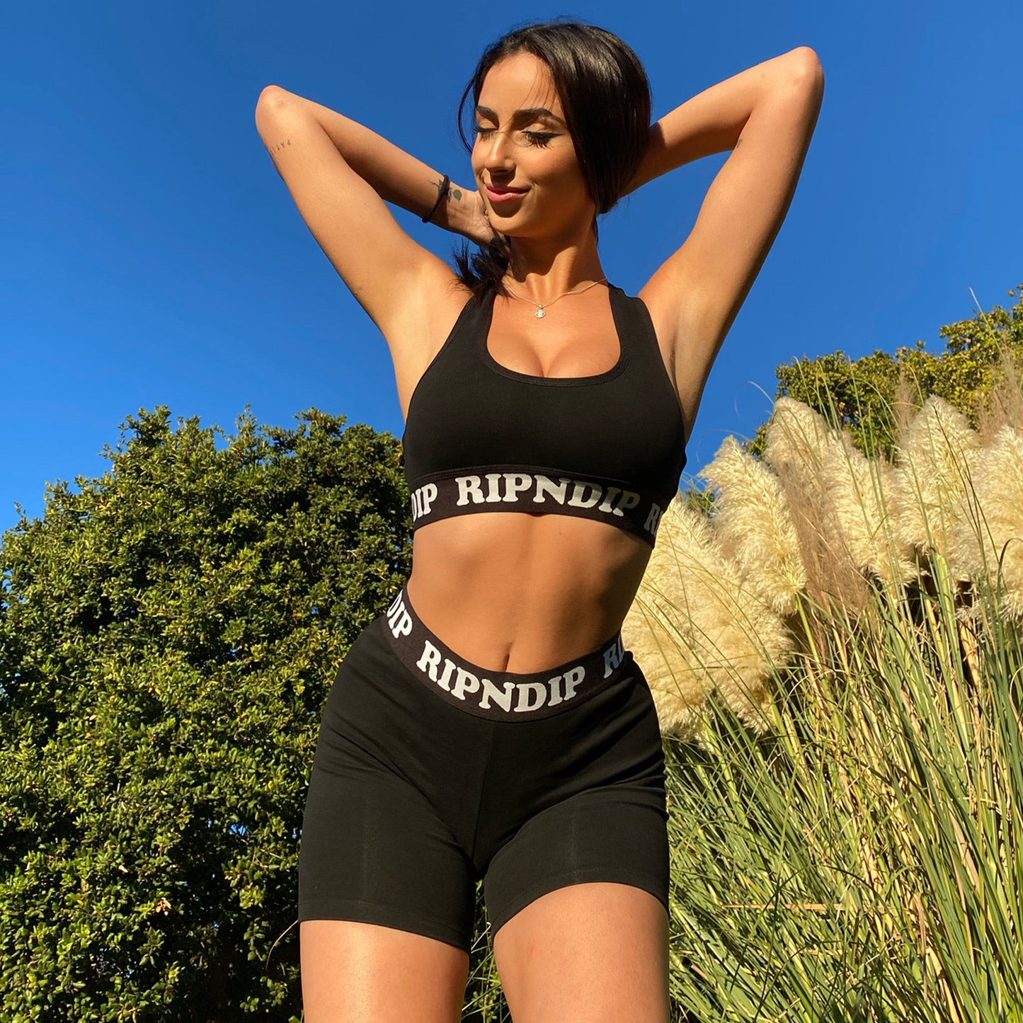 Peeking Nermal Sports Bra (Black)