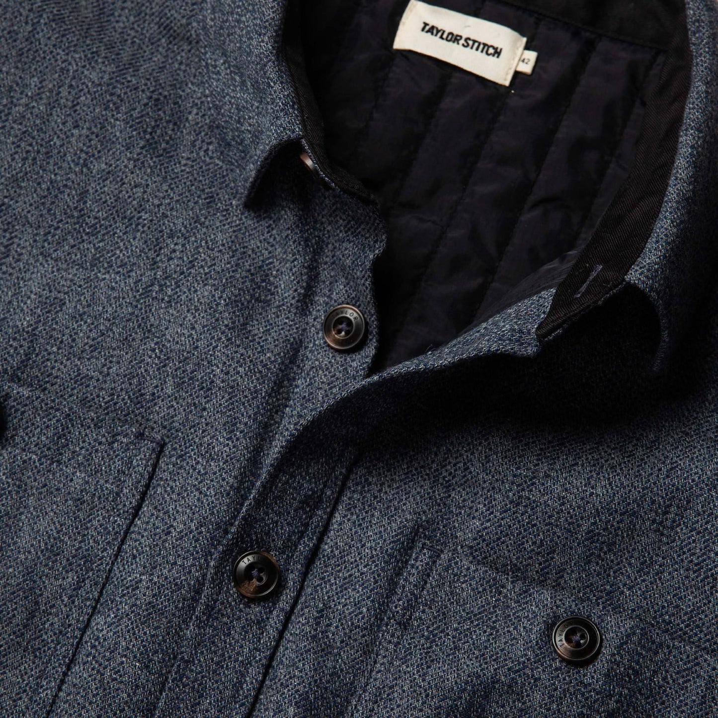 The Lined Utility Shirt in Indigo and Slate Twill