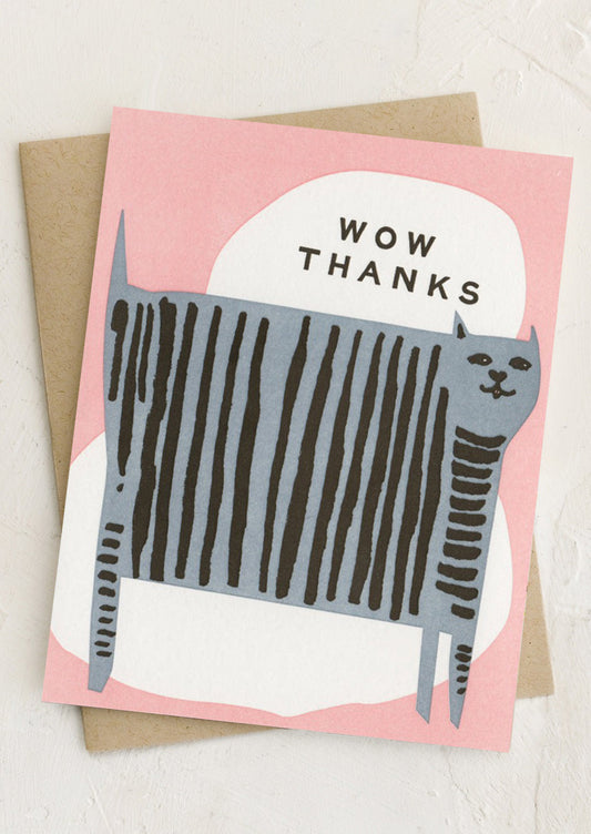 Grey Cat Thank You Card