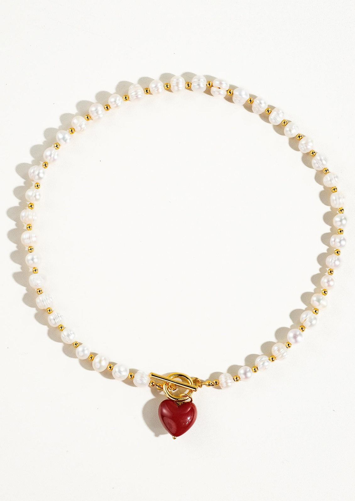 Wren Pearl Heart Charm Necklace