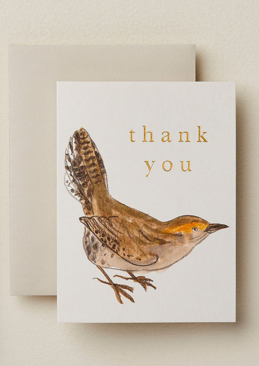 Wren Thank You Mini Card
