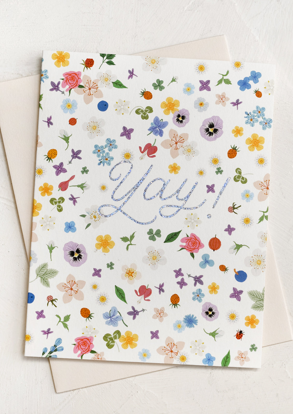 Floral Confetti Yay! Card